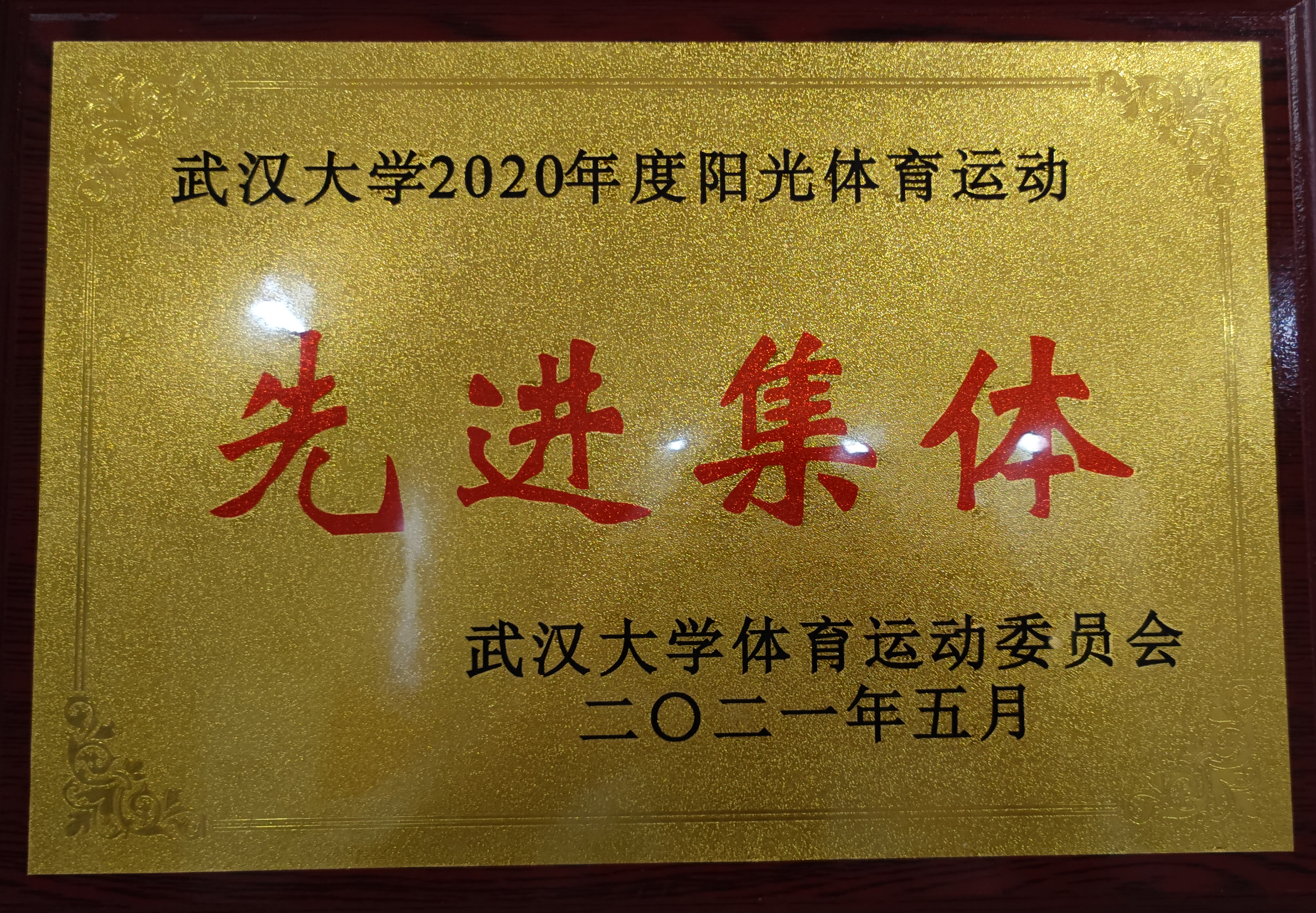 喜讯丨学院获评“武汉大学2020年度阳光体育运动先进集体”